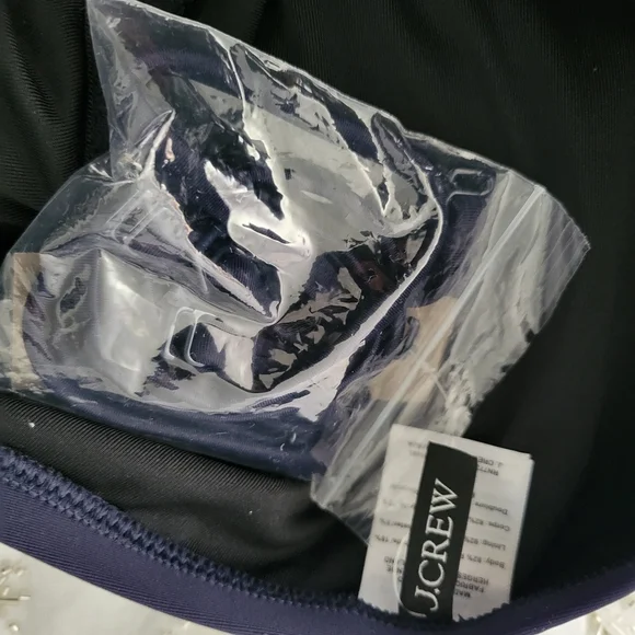 J Crew Ruched bandeau one-piece swimsuit, NWT, Sz 10 Navy - Picture 11 of 11